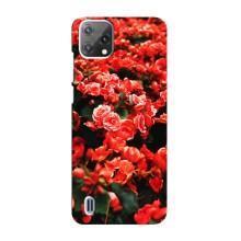 Чохли з квітами для Blackview A55 (VPrint) (Квіти червоні)