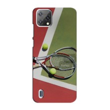 Чехлы с принтом Спортивная тематика для Blackview A55 – Ракетки теннис