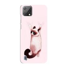 Чехол на Блеквью А55 с Котами (VPrint) (Котик падает)