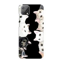 Чехол на Блеквью А55 с Котами (VPrint) (Взгляд котов)