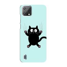 Чехол с принтом для Blackview A55 (AlphaPrint) Модные коты (Падающий кот)