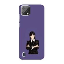 Чехлы Венсдей на Blackview A55 Уэнсдей (AlphaPrint) (Уэнздей в черном)