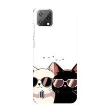 Чехол с рисунком кот на Blackview A55 – Коты в очках