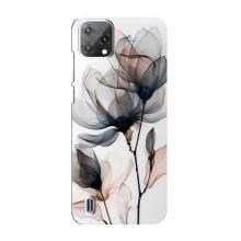 Чохол з квітковим принтом на Блеквю А55 – Квіти на білому