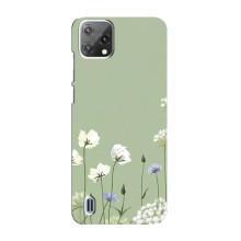 Чохол з квітковим принтом на Блеквю А55 – Квіти на зеленому
