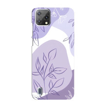 Силконовий чохол з принтом в квітах на Blackview A55 – Фіолетовий дизайн