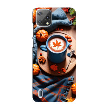 Чехол с уникальным дизайном «Осень с кофе» для Blackview A55 – Кофе и тыквы