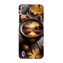 Чехол с уникальным дизайном «Осень с кофе» для Blackview A55 – Тёмный кофе