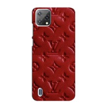 Текстурный Чехол Louis Vuitton для Блеквью А55 (Красный ЛВ)