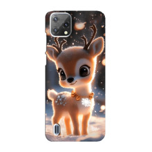Яркий чехол для Blackview A55 с Зимними Оленятами (Оленёнок)