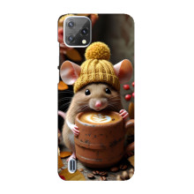 Печатный чехол «Зверята с кофе» для Blackview A55 – Медведь с кофе