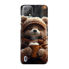 Печатный чехол «Зверята с кофе» для Blackview A55 – Мишка с кофе