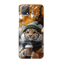 Печатный чехол «Зверята с кофе» для Blackview A55 – Тигр с кофе