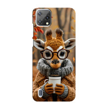 Печатный чехол «Зверята с кофе» для Blackview A55 – Жираф с кофе