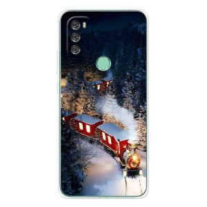 Силиконовый бампер на рождество для Blackview A70 Pro (Поезд)
