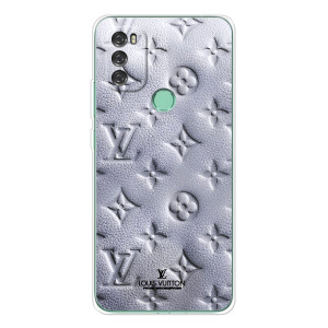 Текстурный Чехол Louis Vuitton для Блэквью А70 Про (Белый ЛВ)