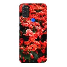 Чехлы с Цветами для Blackview A70 (VPrint) (Цветы красные)
