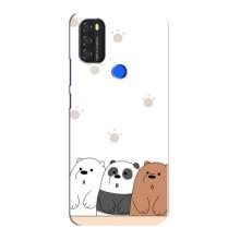 Чехлы с изображением разных животных для Blackview A70 (Удивленные медвеженки)