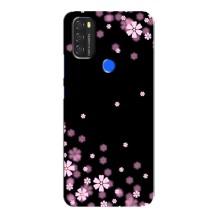 Чехол для Блеквью А70 - с принтом (Дизайнерские) (AlphaPrint) (Цветочки маленькие)