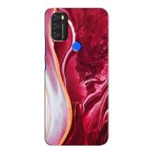 Чехол для Блеквью А70 - с принтом (Дизайнерские) (AlphaPrint) (Мрамор красный)