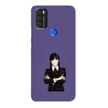 Чехлы Венсдей на Blackview A70 Уэнсдей (AlphaPrint) (Уэнздей в черном)