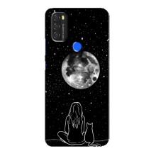 Чохол з малюнком кіт на Blackview A70 – Дівчина з котом