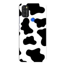 Чехол с принтом коровы на Блеквью А70 – Черный принт
