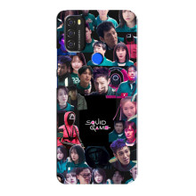 Чехол Гра в кальмара для Blackview A70 – Коллаж игры кальмара