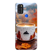 Чехол с уникальным дизайном «Осень с кофе» для Blackview A70 – Кофе на природе