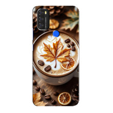 Чехол с уникальным дизайном «Осень с кофе» для Blackview A70 – Пряный кофе