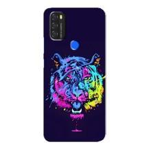 Силиконовый бампер с картинкой животных для Blackview A70 (Тигр-Арт)