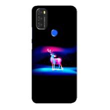 Силиконовый бампер с картинкой животных для Blackview A70 (Яркий олень)