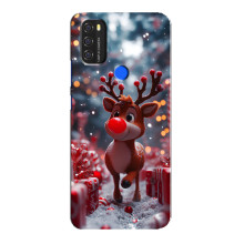Яркий чехол для Blackview A70 с Зимними Оленятами – Олень среди подарков