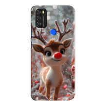 Яркий чехол для Blackview A70 с Зимними Оленятами
