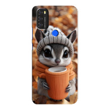 Печатный чехол «Зверята с кофе» для Blackview A70