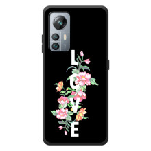 Чехлы для любимой на Блеквью А85 (VPrint) (Цветы LOVE)