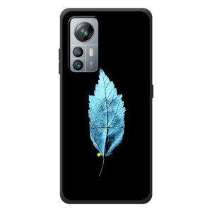 Чехол с картинками на черном фоне для Blackview A85 – Листочек