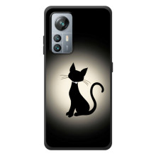 Чехол с принтом для Blackview A85 (AlphaPrint) Модные коты (Силуэт котика)