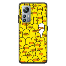 Чехол с принтом для Блеквью А85 - (Прикольные) (AlphaPrint) (Белая уточка)