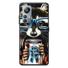 Чехол с принтом для Блеквью А85 - (Прикольные) (AlphaPrint) (Енот с банкой)