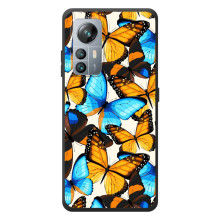 Чехол с принтом для Блеквью А85 - (Прикольные) (AlphaPrint) (Яркие бабочки)