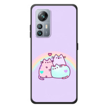 Чехол с милыми котиками на Блэквью А85 (Котики с радугой)
