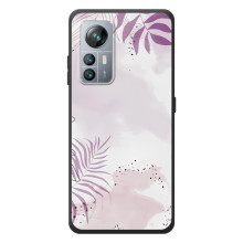 Чохол з квітковим принтом на Чорнов'ю А85 (Фіолетове листя)