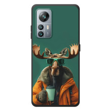 Чохол з принтом стильні тварини для Чорнов'ю А85 (Лось з кавою)