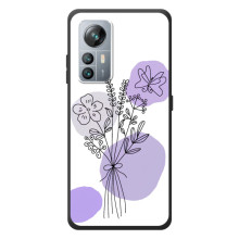 Силиконовый чехол с принтом в цветах на Blackview A85 – Фиолетовый букет