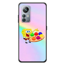 Силиконовый чехол Спанч Боб на 블랙뷰 에이85 (Бургеры)