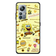 Силиконовый чехол Спанч Боб на 블랙뷰 에이85 (Спанч Боб бежит)