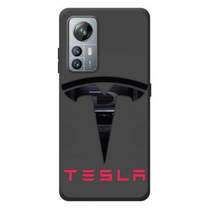 Силиконовый бампер с картинкой машины на Blackview A85 – Logo TESLA