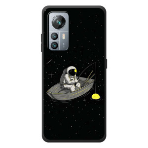 Силиконовый Чехол с принтом "Космонавты" на Blackview A85 – Космонавт на рыбалке