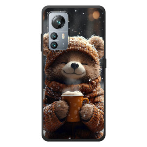 Печатный чехол «Зверята с кофе» для Blackview A85 – Мишка с кофе